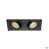 NEW TRIA 155, encastré de plafond intérieur, double, noir mat, LED, 14W, 2700K, clips ressorts