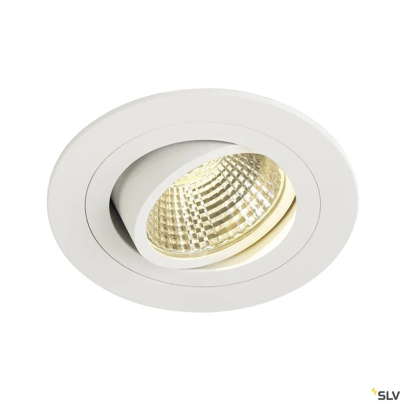 NEW TRIA 77, encastré de plafond intérieur, simple, rond, blanc, LED, 8W, 3000K, clips ressorts