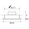 NEW TRIA 77, encastré de plafond intérieur, simple, rond, blanc, LED, 8W, 3000K, clips ressorts
