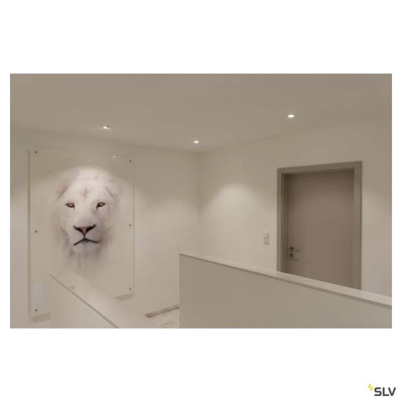 NEW TRIA 77, encastré de plafond intérieur, simple, rond, blanc, LED, 8W, 2700K, clips ressorts
