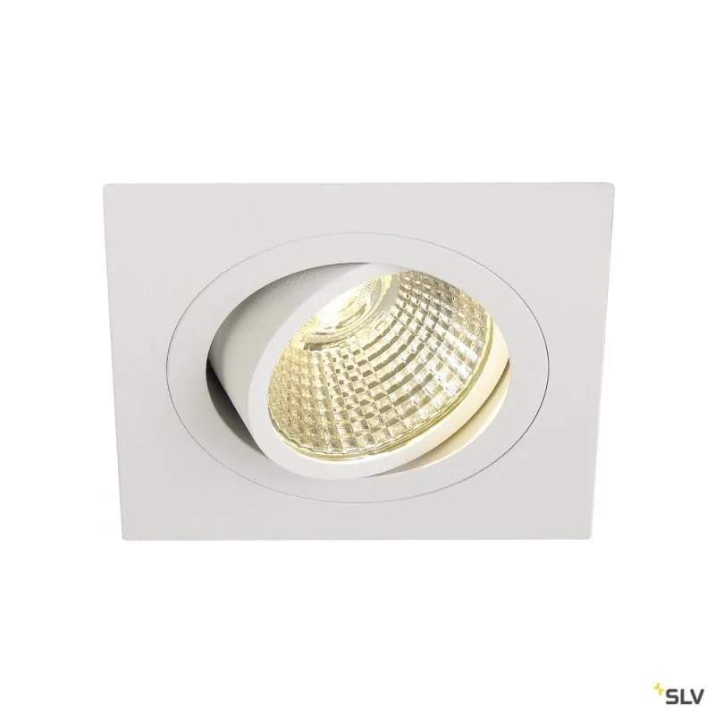 NEW TRIA 77, encastré de plafond intérieur, simple, carré, blanc, LED, 8W, 3000K, clips ressorts