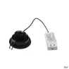 NEW TRIA 77, encastré de plafond intérieur, simple, rond, noir mat, LED, 8W, 3000K, clips ressorts