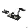 NEW TRIA 155, encastré de plafond intérieur, double, noir, GU10/QPAR51, 2x 50W max, clips ressorts