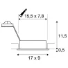 NEW TRIA 155, encastré de plafond intérieur, double, noir, GU10/QPAR51, 2x 50W max, clips ressorts