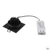 NEW TRIA 77, encastré de plafond intérieur, simple, carré, noir mat, LED, 8W, 3000K, clips ressorts