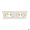 NEW TRIA 155, encastré de plafond intérieur, double, blanc, GU10/QPAR51, 2x 50W max, clips ressorts
