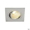 NEW TRIA 77, encastré de plafond intérieur, simple, carré, alu brossé, LED, 8W, 2700K, clips ressorts