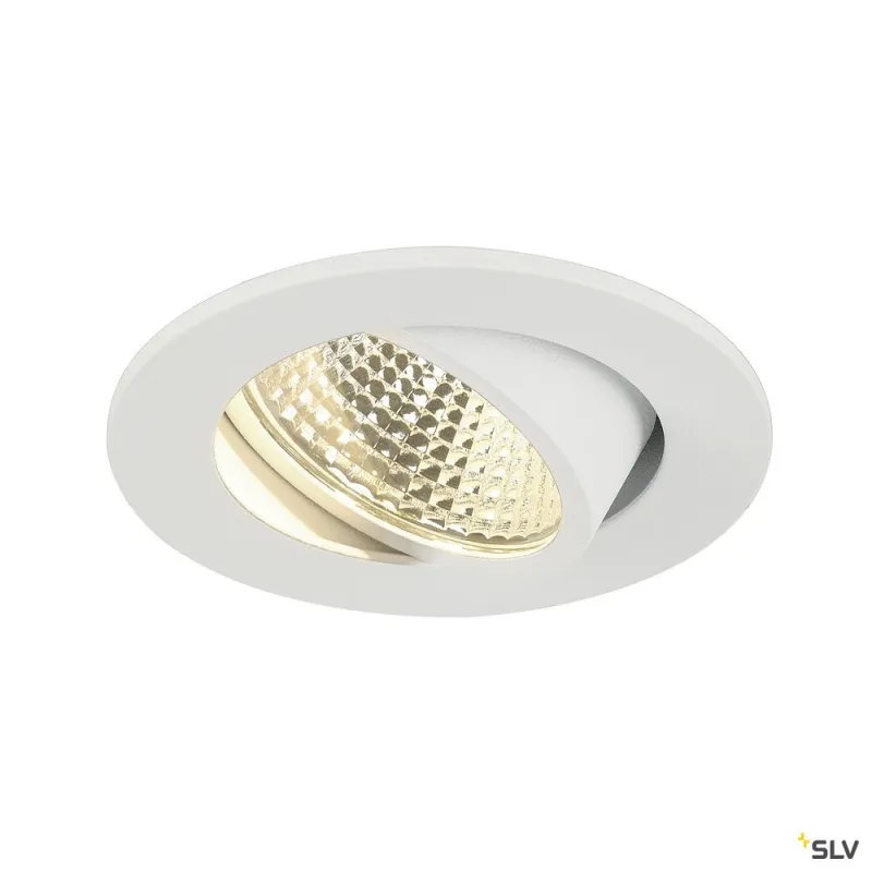 NEW TRIA 68, encastré de plafond intérieur, simple, rond, blanc mat, LED, 5,3W, 3000K, clips ressorts