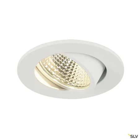 NEW TRIA 68, encastré de plafond intérieur, simple, rond, blanc mat, LED, 5,3W, 3000K, clips ressorts