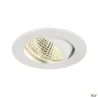 NEW TRIA 68, encastré de plafond intérieur, simple, rond, blanc mat, LED, 5,3W, 3000K, clips ressorts