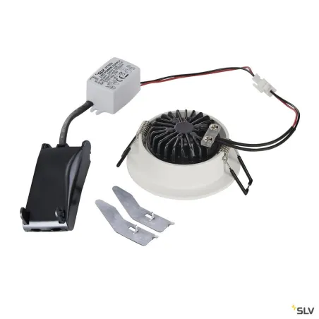 NEW TRIA 68, encastré de plafond intérieur, simple, rond, blanc mat, LED, 5,3W, 3000K, clips ressorts