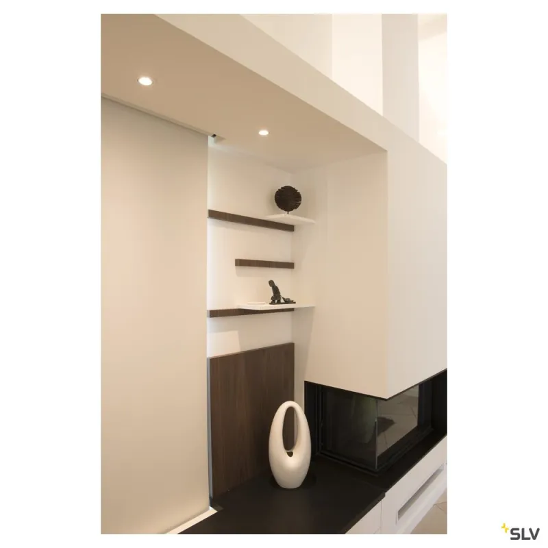 NEW TRIA 68, encastré de plafond intérieur, simple, rond, blanc mat, LED, 5,3W, 3000K, clips ressorts