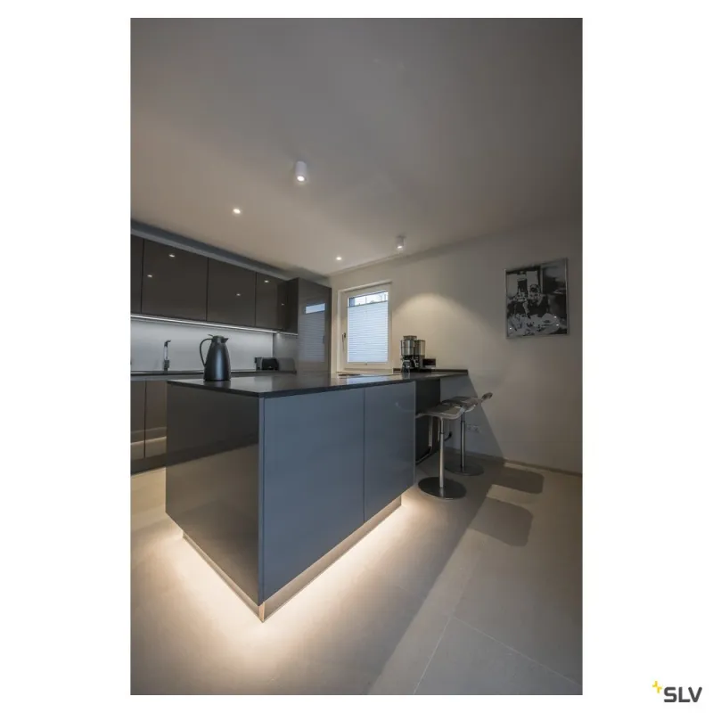 NEW TRIA 68, encastré de plafond intérieur, simple, rond, blanc mat, LED, 5,3W, 3000K, clips ressorts