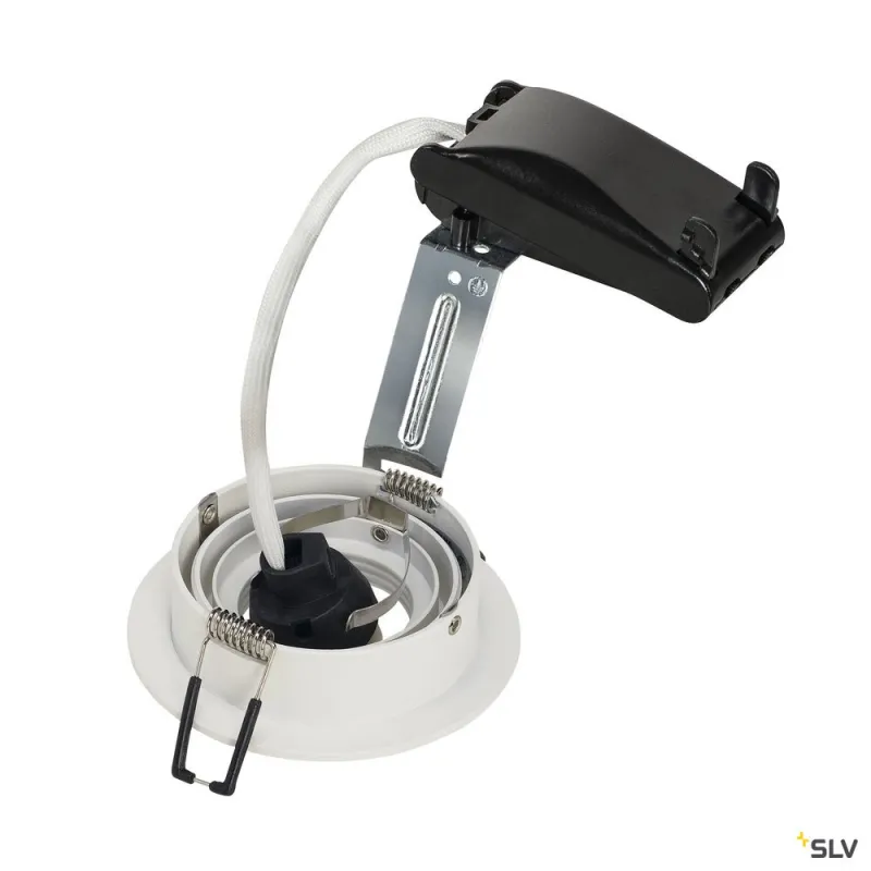 NEW TRIA 78, encastré de plafond intérieur, simple, rond, blanc, GU10/QPAR51, 50W max, clips ressorts