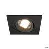 NEW TRIA 78, encastré de plafond intérieur, simple, carré, noir, GU10/QPAR51, 50W max, clips ressorts
