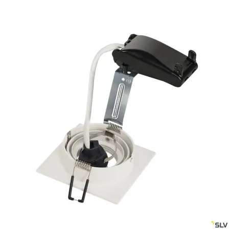 NEW TRIA 78, encastré de plafond intérieur, simple, carré, blanc, GU10/QPAR51, 50W max, clips ressorts