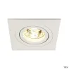 NEW TRIA 78, encastré de plafond intérieur, simple, carré, blanc, GU10/QPAR51, 50W max, clips ressorts