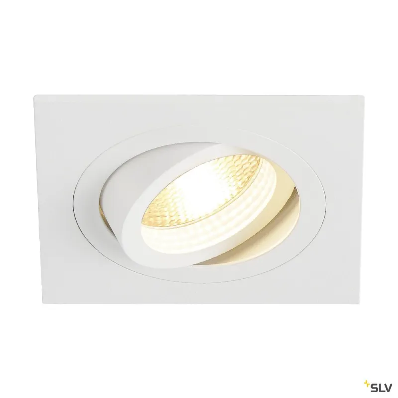 NEW TRIA 78, encastré de plafond intérieur, simple, carré, blanc, GU10/QPAR51, 50W max, clips ressorts