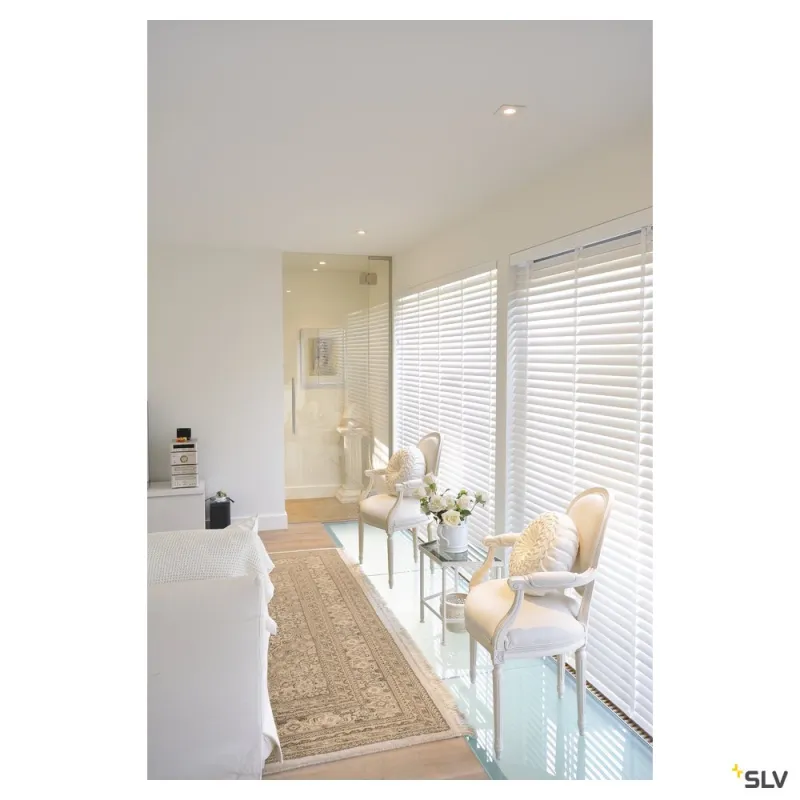 NEW TRIA 78, encastré de plafond intérieur, simple, carré, blanc, GU10/QPAR51, 50W max, clips ressorts