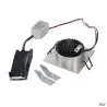NEW TRIA 68, encastré de plafond intérieur, simple, carré, alu brossé, LED, 5,3W, 3000K, clips ressorts