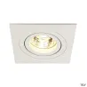 NEW TRIA 78, encastré de plafond intérieur, simple, carré, blanc , GU10/QPAR51, 50W max, lames ressorts