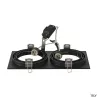 NEW TRIA 300, encastré de plafond intérieur, double, noir mat, GU10/QPAR111, 2x 75W max, clips ressorts