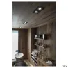 NEW TRIA 300, encastré de plafond intérieur, double, noir mat, GU10/QPAR111, 2x 75W max, clips ressorts