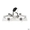NEW TRIA 300, encastré de plafond intérieur, double, blanc mat, GU10/QPAR111, 2x 75W max, clips ressorts