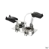 NEW TRIA 155, encastré de plafond intérieur, double, alu brossé, GU10/QPAR51, 2x 50W max, clips ressorts