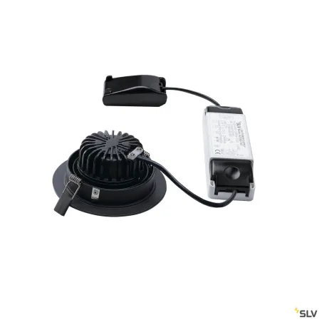 NEW TRIA 110, encastré de plafond intérieur, simple, rond, noir, LED, 14W, 2700K, clips ressorts, variable