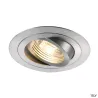NEW TRIA 78, encastré de plafond intérieur, simple, rond, alu brossé, GU10/QPAR51, 50W max, clips ressorts