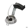 NEW TRIA 78, encastré de plafond intérieur, simple, rond, alu brossé, GU10/QPAR51, 50W max, clips ressorts