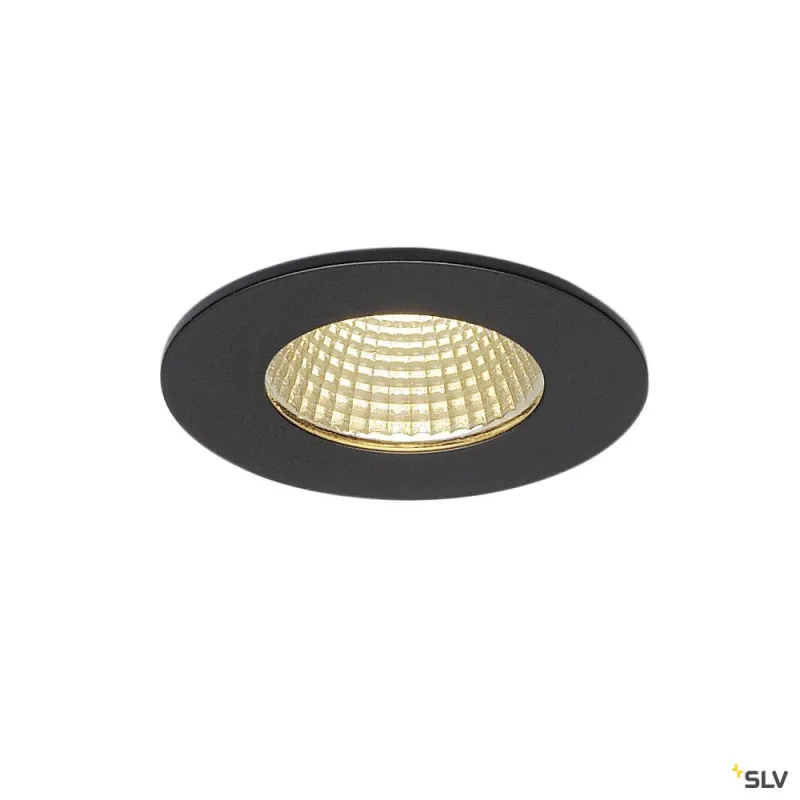 PATTA-I, encastré de plafond intérieur/extérieur, rond, noir, LED, 11W, 3000K, IP20/IP65, RT 2012, variable