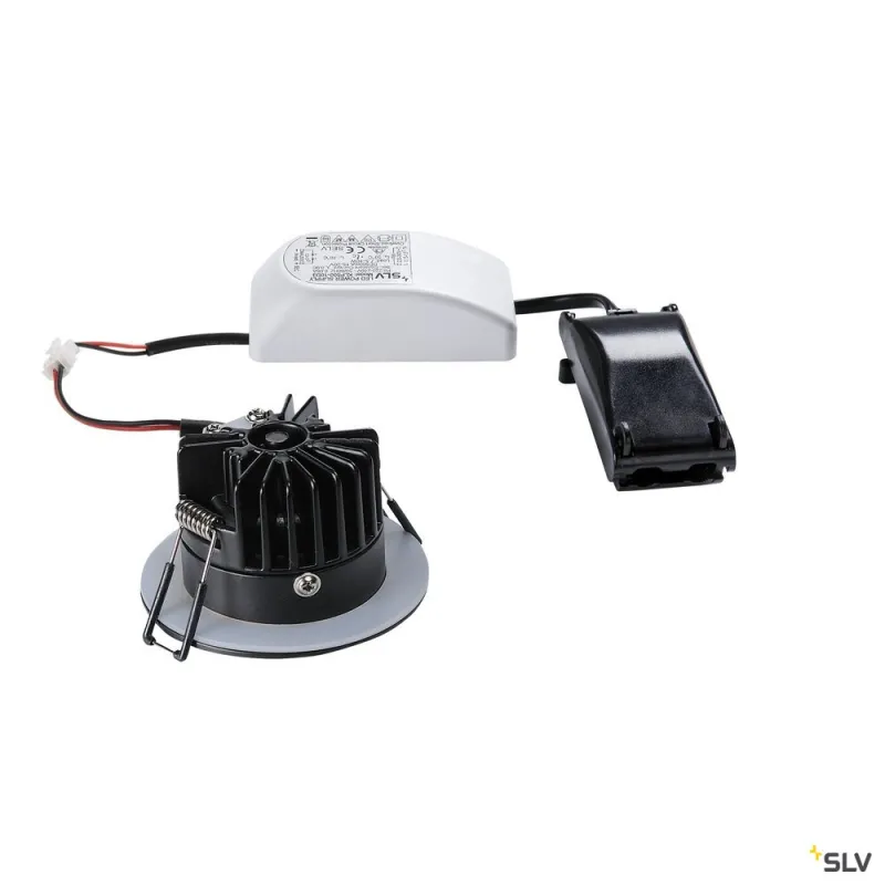 PATTA-I, encastré de plafond intérieur/extérieur, rond, noir, LED, 11W, 3000K, IP20/IP65, RT 2012, variable