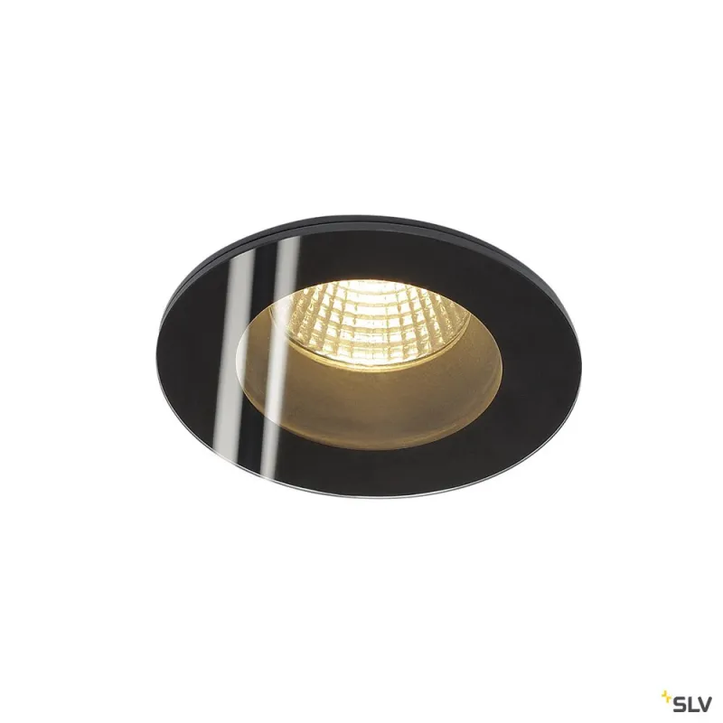 PATTA-F, encastré de plafond intérieur/extérieur, rond, noir, LED, 11W, 3000K, IP20/IP65, RT 2012, variable
