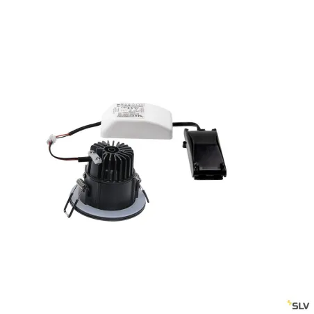 PATTA-F, encastré de plafond intérieur/extérieur, rond, noir, LED, 11W, 3000K, IP20/IP65, RT 2012, variable