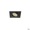 NEW TRIA 110, encastré de plafond intérieur, simple, carré, noir, LED, 14W, 3000K, clips ressorts, variable
