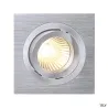 NEW TRIA 78, encastré de plafond intérieur, simple, carré, alu brossé, GU10/QPAR51, 50W max, clips ressorts