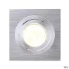 NEW TRIA 78, encastré de plafond intérieur, simple, carré, alu brossé, GU10/QPAR51, 50W max, clips ressorts