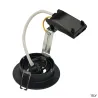 NEW TRIA 78 XL, encastré de plafond intérieur, simple, rond, noir mat, GU10/QPAR51, 50W max, clips ressorts