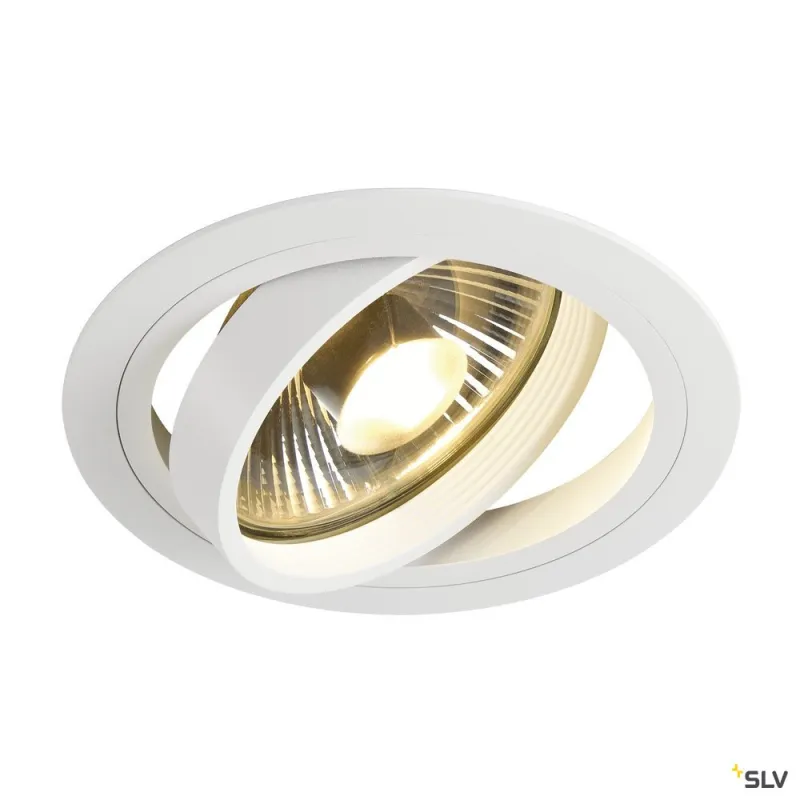 NEW TRIA 150, encastré de plafond intérieur, simple, rond, blanc mat, GU10/QPAR111, 75W max, lames ressorts