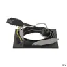 NEW TRIA 150, encastré de plafond intérieur, simple, carré, noir mat, GU10/QPAR111, 75W max, lames ressorts
