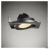 NEW TRIA 150, encastré de plafond intérieur, simple, carré, noir mat, GU10/QPAR111, 75W max, lames ressorts