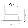 PATTA-F, encastré de plafond intérieur/extérieur, rond, blanc, LED, 11W, 3000K, IP20/IP65, RT 2012, variable