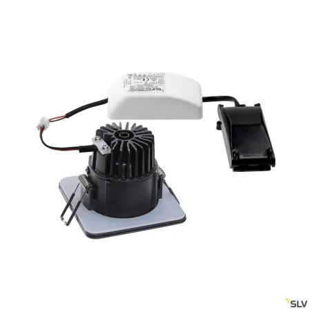 PATTA-F, encastré de plafond intérieur/extérieur, carré, noir, LED, 11W, 3000K, IP20/IP65, RT 2012, variable
