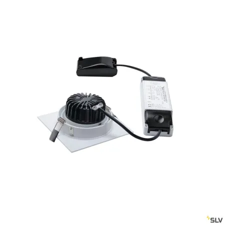NEW TRIA 110, encastré de plafond intérieur, simple, carré, blanc, LED, 14W, 3000K, clips ressorts, variable