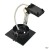 NEW TRIA 78 XL, encastré de plafond intérieur, simple, carré, noir mat, GU10/QPAR51, 50W max, clips ressorts