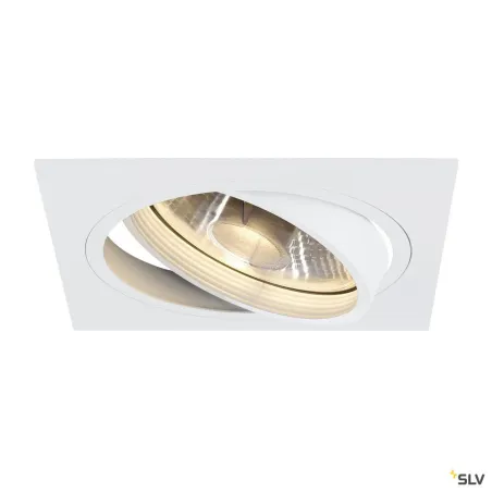 NEW TRIA 150, encastré de plafond intérieur, simple, carré, blanc mat, GU10/QPAR111, 75W max, lames ressorts