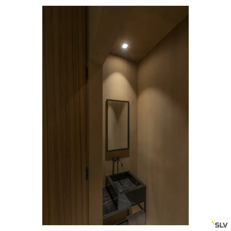 PATTA-F, encastré de plafond intérieur/extérieur, carré, blanc, LED, 11W, 3000K, IP20/IP65, RT 2012, variable