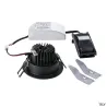 NEW TRIA 68, encastré de plafond intérieur, simple, rond, noir mat, LED, 11W, 3000K, clips ressorts, variable